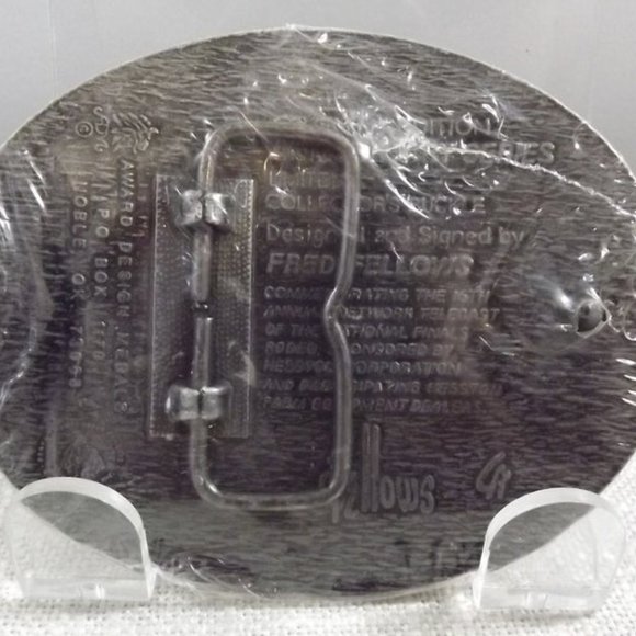 National Finals Rodeo 1989 HESSTON Belt Buckle NIP - Picture 4 of 8